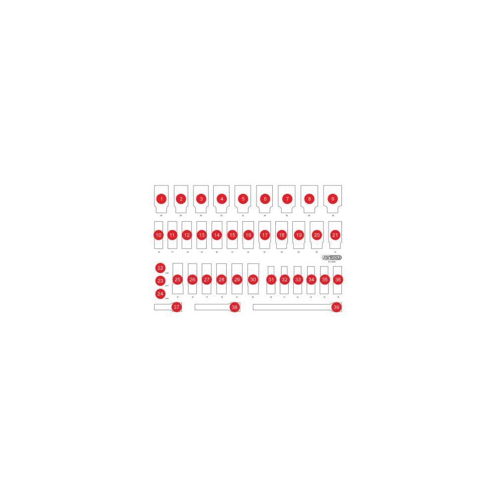 Schaumstoffeinlage, Sortimentskasten KS TOOLS 811.0039-97 f&uuml;r