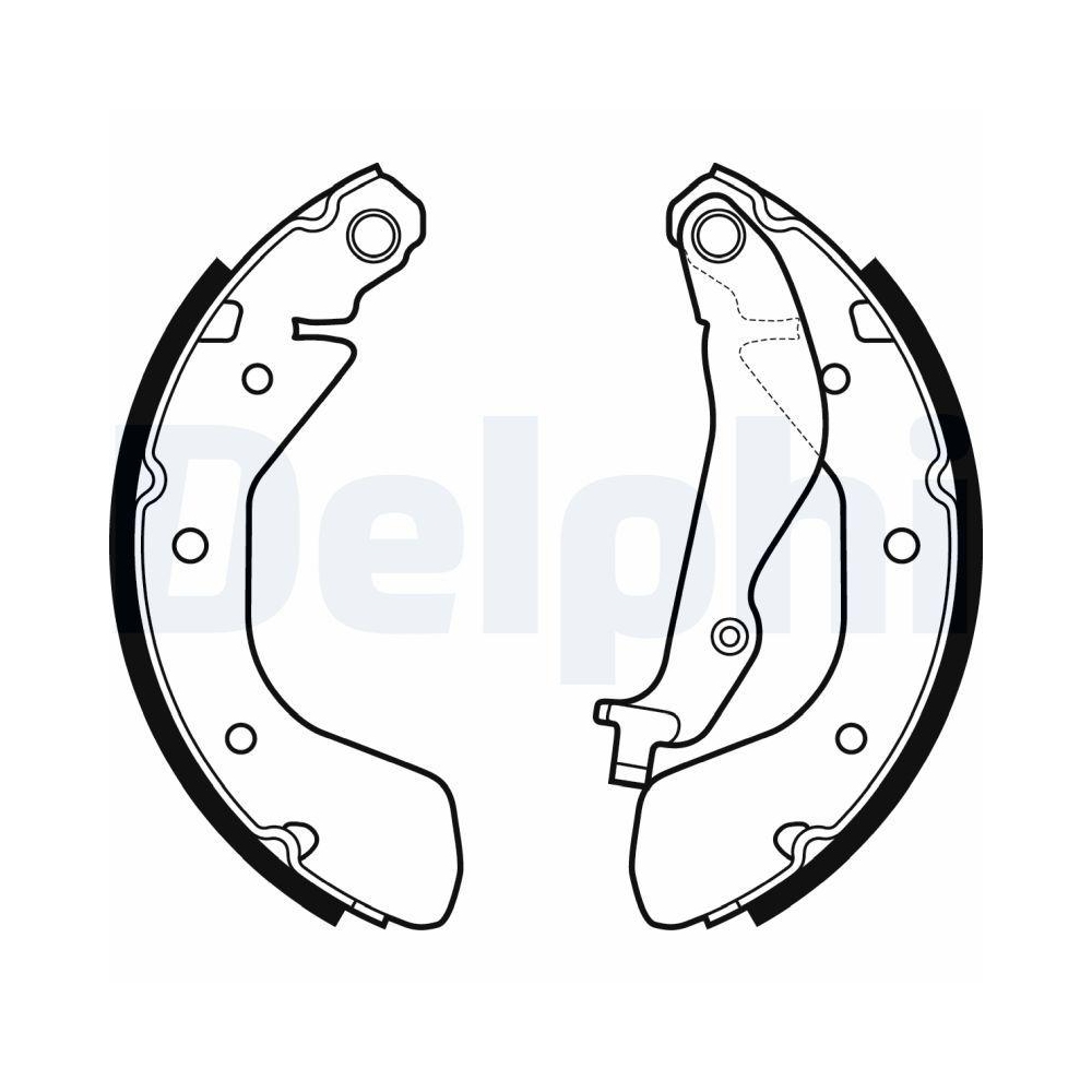 DELPHI LS2134 Bremsbackensatz für HONDA OPEL VAUXHALL, Hinterachse