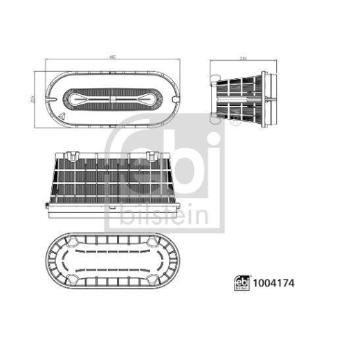 FEBI BILSTEIN 1004174 Luftfilter f&uuml;r MERCEDES-BENZ