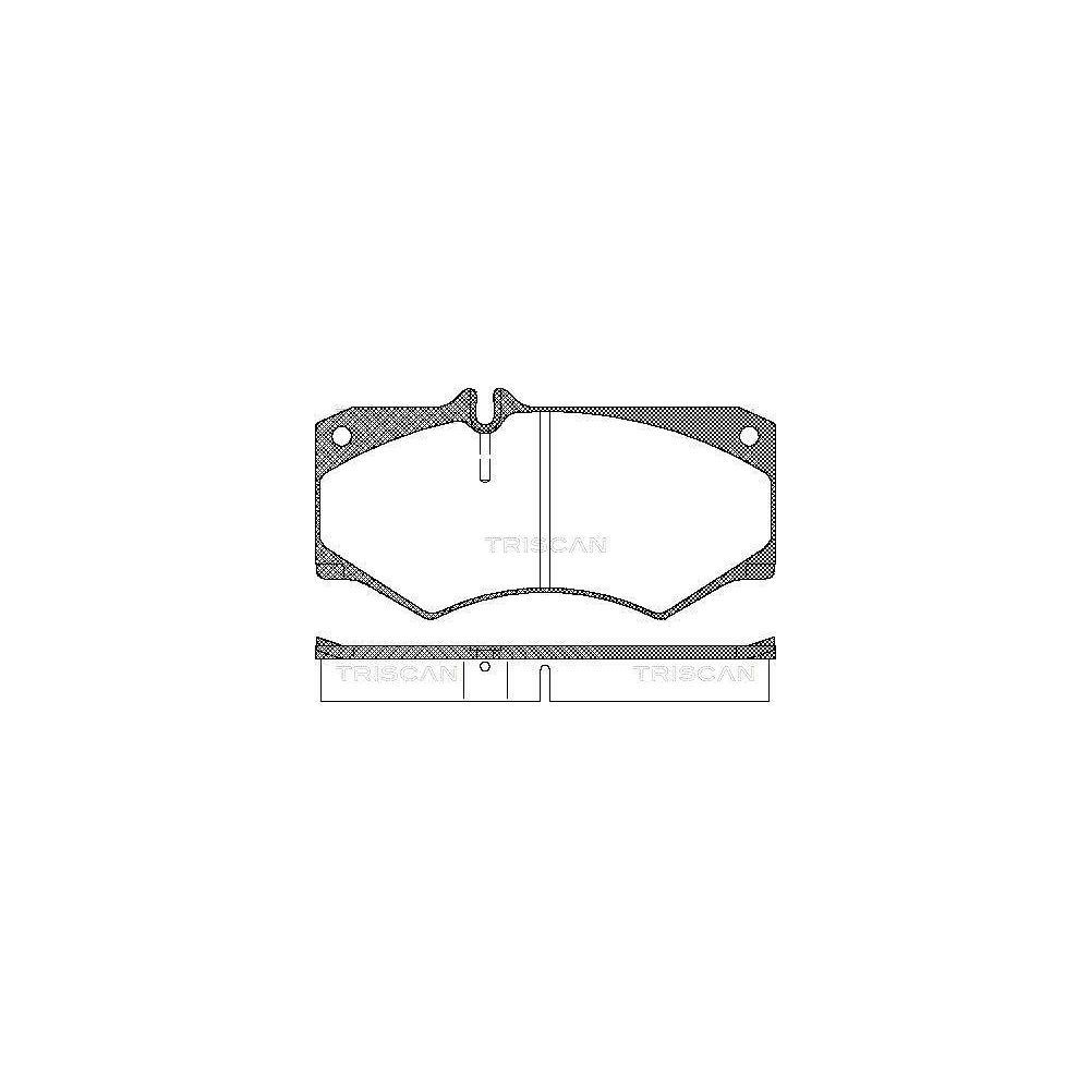Bremsbelagsatz, Scheibenbremse TRISCAN 8110 23774 f&uuml;r MERCEDES-BENZ VW
