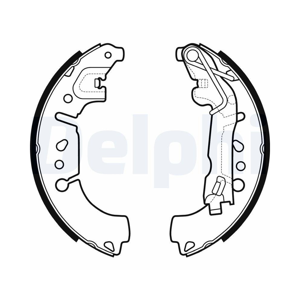 DELPHI LS2135 Bremsbackensatz f&uuml;r FIAT, Hinterachse
