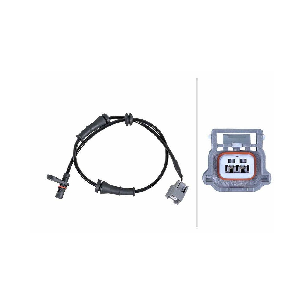 HELLA Sensor, Raddrehzahl 6PU 358 252-281 f&uuml;r NISSAN, Hinterachse