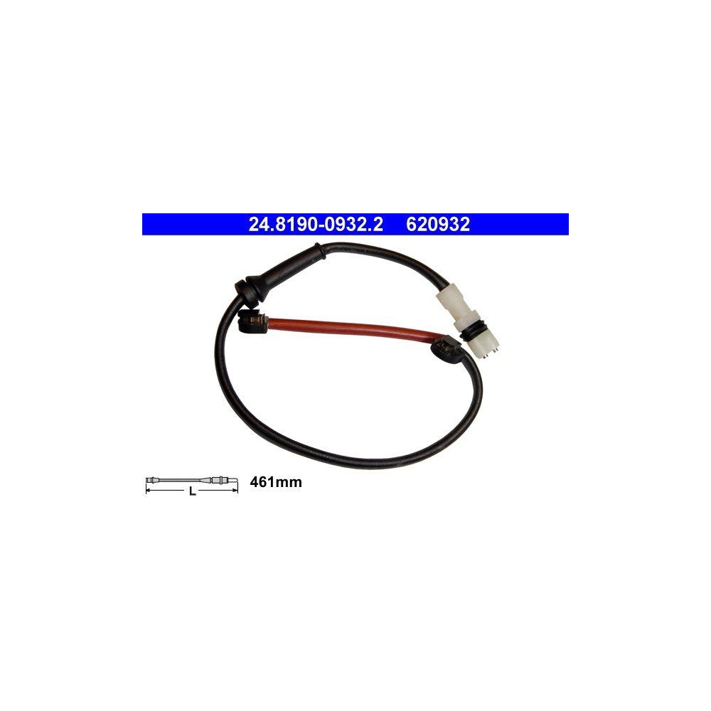 Warnkontakt, Bremsbelagverschlei&szlig; ATE 24.8190-0932.2 f&uuml;r PORSCHE, Hinterachse