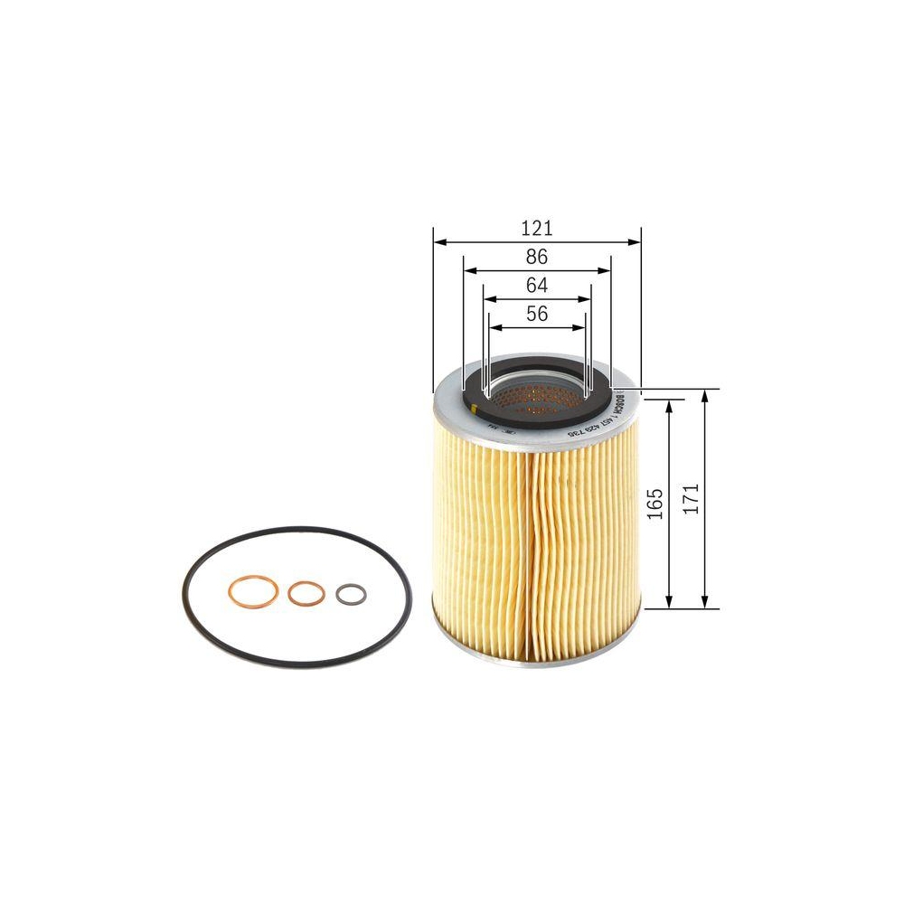 Ölfilter BOSCH 1 457 429 735 für DAF KÄSSBOHRER MAN MERCEDES-BENZ RENAULT CLAAS