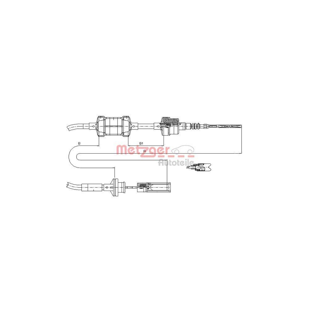 Seilzug, Kupplungsbet&auml;tigung METZGER 462.1 f&uuml;r FIAT