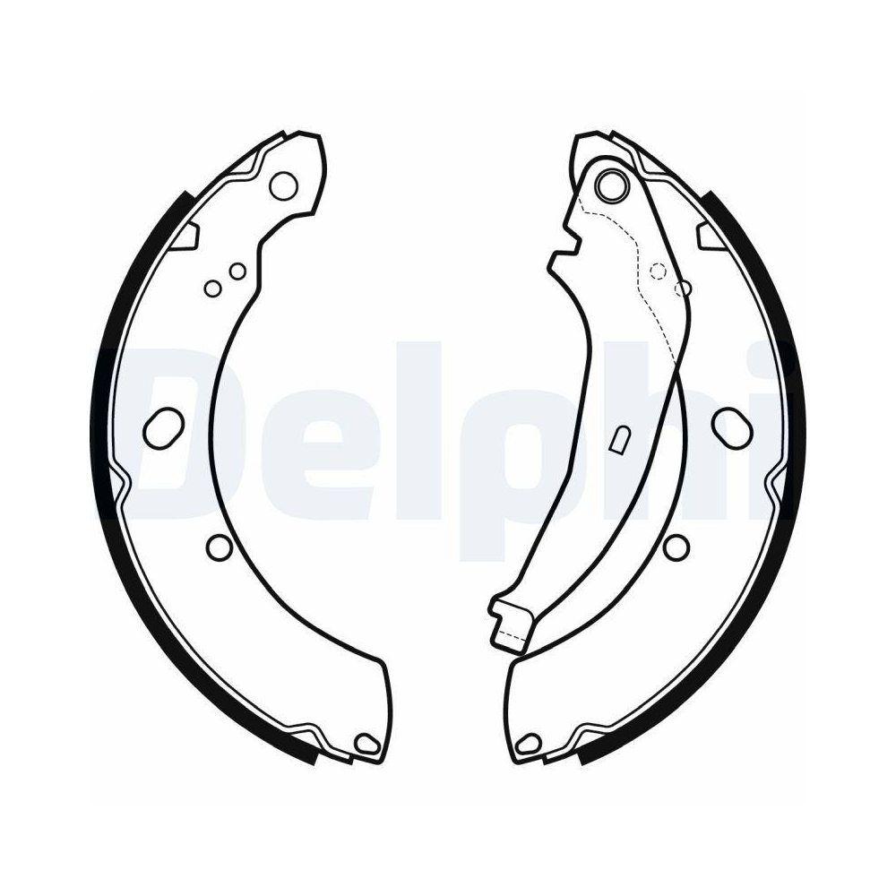 Bremsbackensatz DELPHI LS2136 für CHRYSLER SKODA VW, Hinterachse