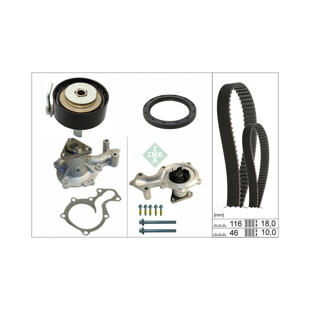 Wasserpumpe + Zahnriemensatz Schaeffler INA 530 0959 30 f&uuml;r FORD