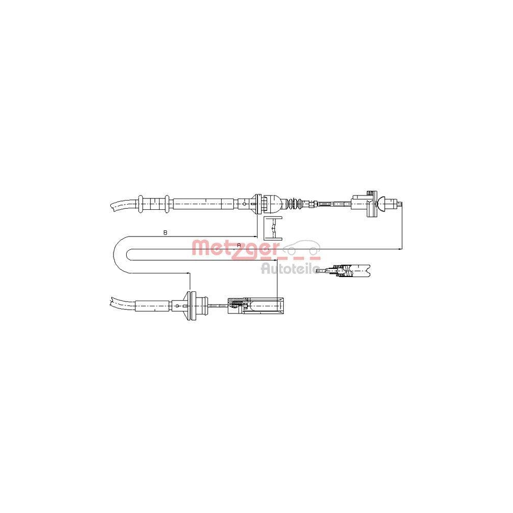 Seilzug, Kupplungsbetätigung METZGER 462.3 für FIAT