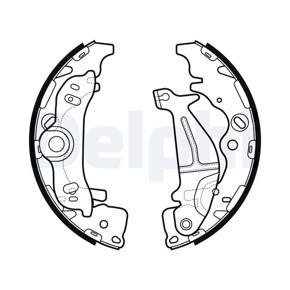 Bremsbackensatz DELPHI LS2138 für HYUNDAI, Hinterachse