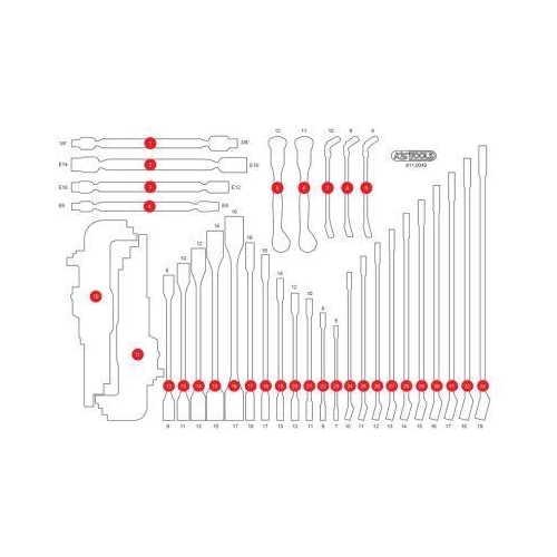 KS TOOLS Schaumstoffeinlage, Sortimentskasten 811.0049-97