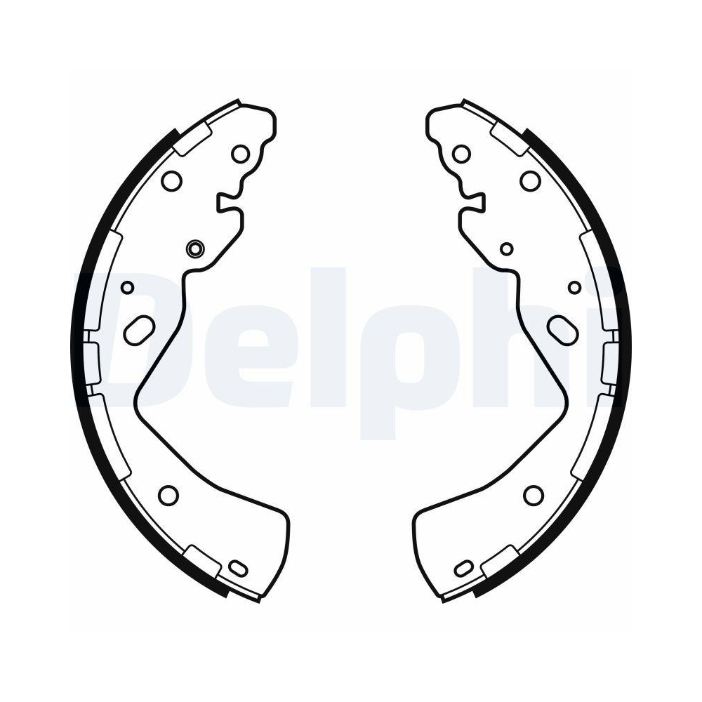 DELPHI LS2143 Bremsbackensatz f&uuml;r MAZDA NISSAN FORD USA, Hinterachse