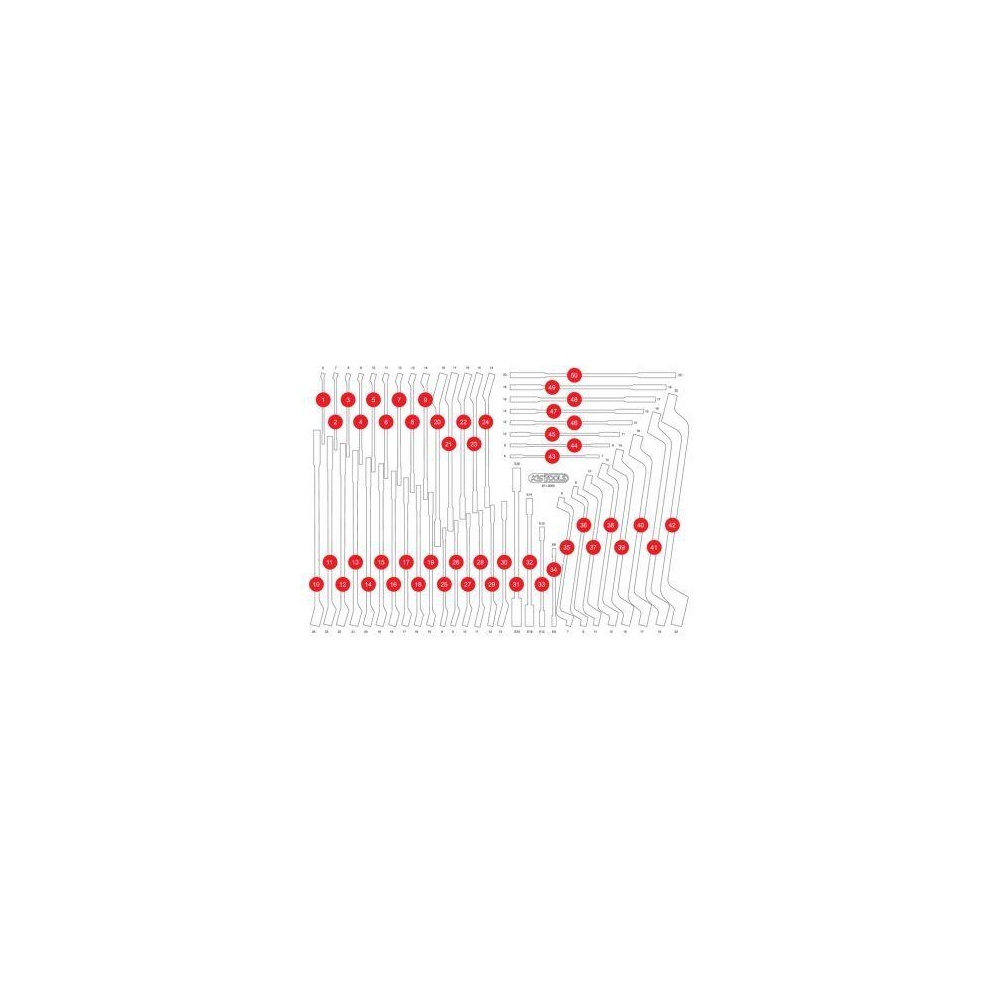 Schaumstoffeinlage, Sortimentskasten KS TOOLS 811.0050-97 f&uuml;r
