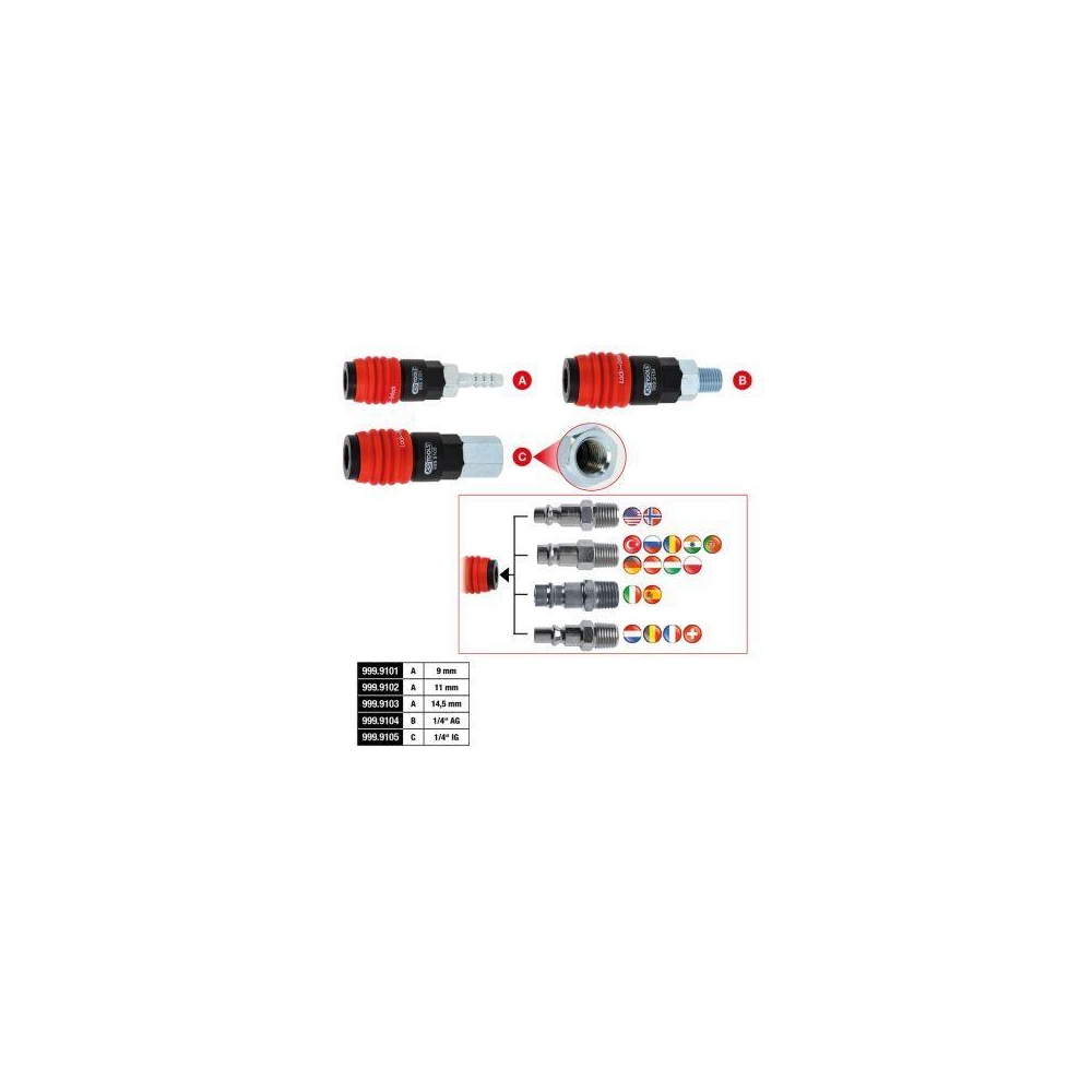 Verbindungs-/Verteilerstück, Drucklufttechnik KS TOOLS 999.9105 für