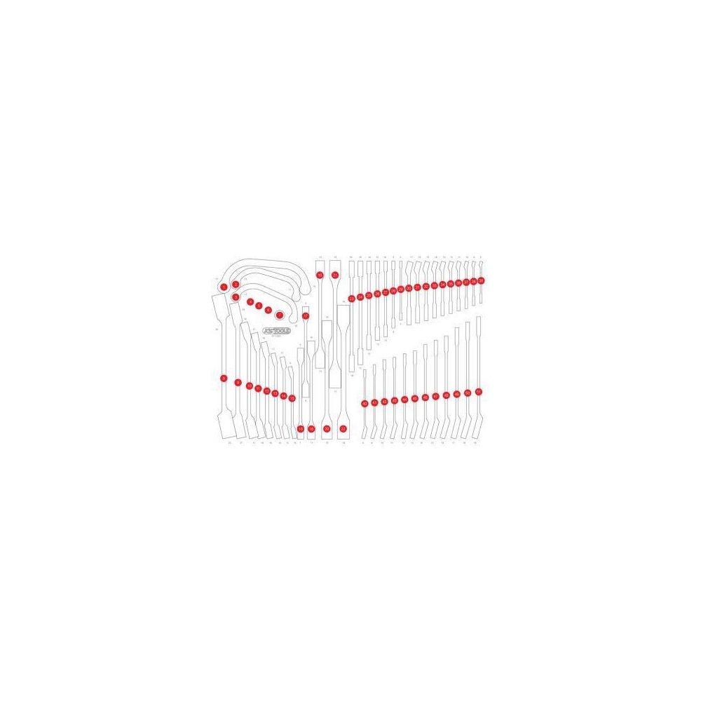 Schaumstoffeinlage, Sortimentskasten KS TOOLS 811.0051-97 f&uuml;r