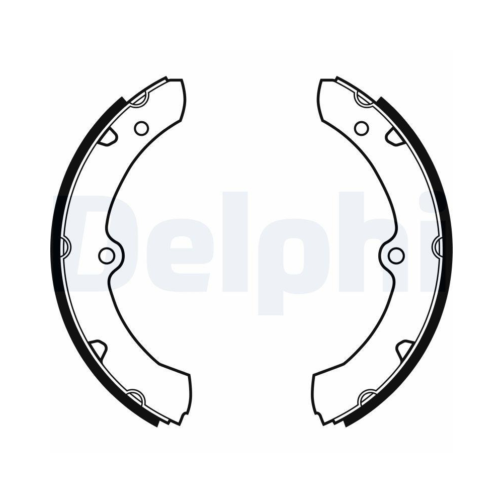 DELPHI LS2146 Bremsbackensatz für TOYOTA, Hinterachse