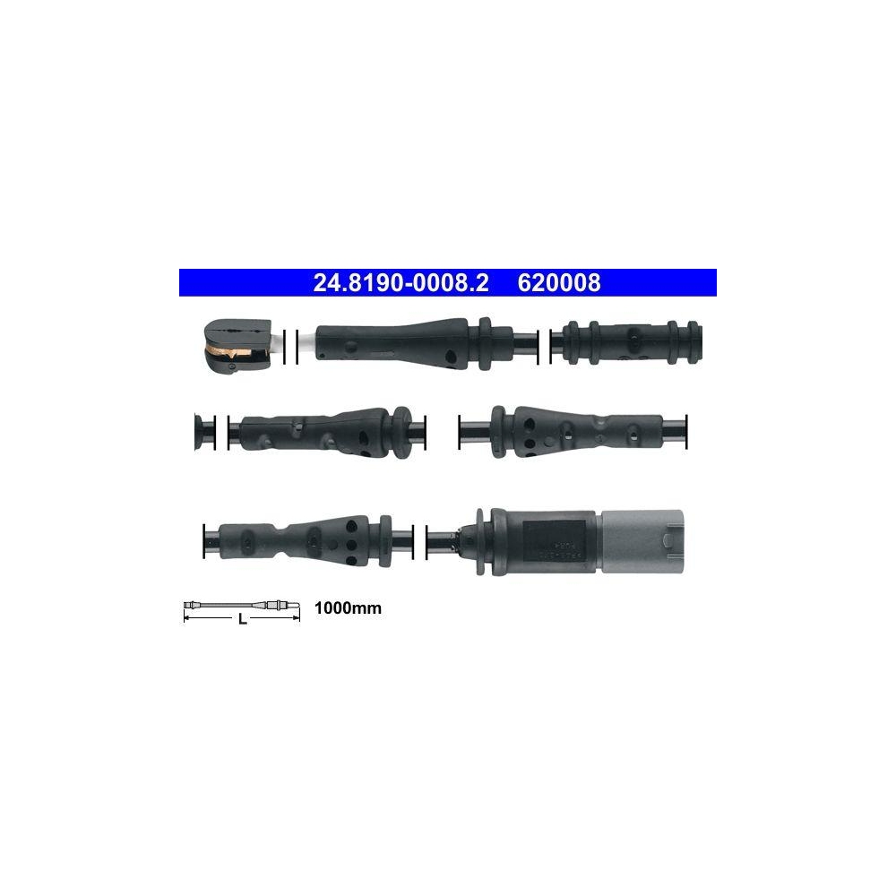 Warnkontakt, Bremsbelagverschlei&szlig; ATE 24.8190-0008.2 f&uuml;r BMW, Hinterachse