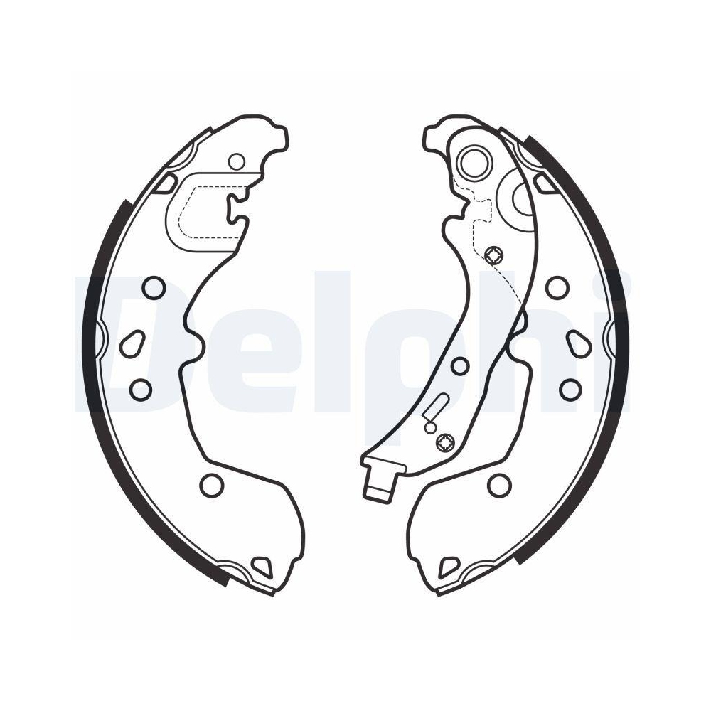 DELPHI LS2148 Bremsbackensatz f&uuml;r AUDI SEAT SKODA VW, Hinterachse