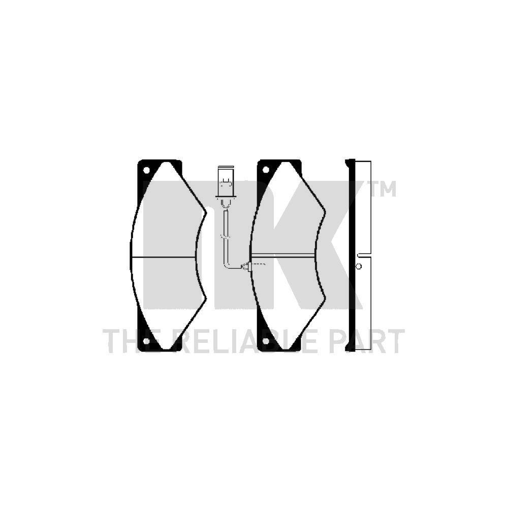 Bremsbelagsatz, Scheibenbremse NK 222347 f&uuml;r IVECO, Vorderachse