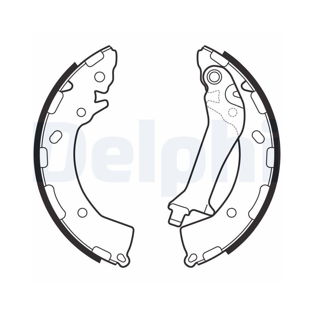 Bremsbackensatz DELPHI LS2150 für HYUNDAI KIA, Hinterachse