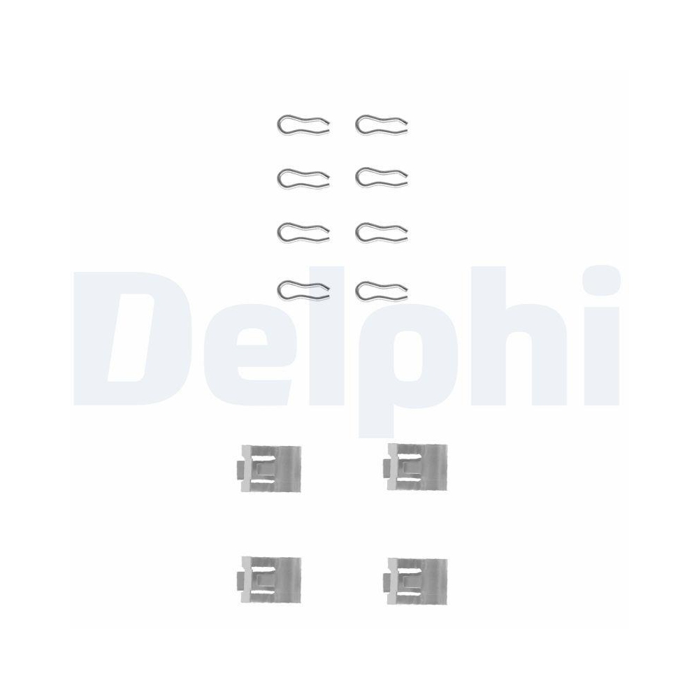 DELPHI LX0075 Zubeh&ouml;rsatz, Scheibenbremsbelag f&uuml;r, Hinterachse, Vorderachse