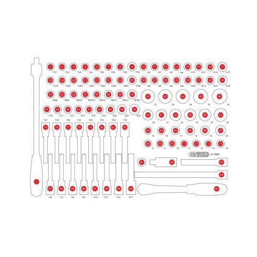 KS TOOLS Schaumstoffeinlage, Sortimentskasten 811.0095-97