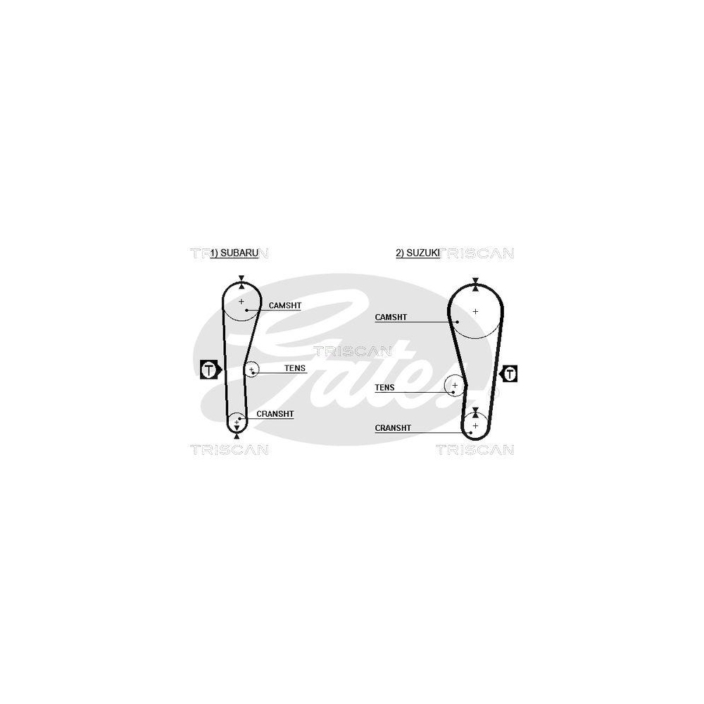 Zahnriemen TRISCAN 8645 5240xs f&uuml;r MITSUBISHI SUBARU SUZUKI DANA