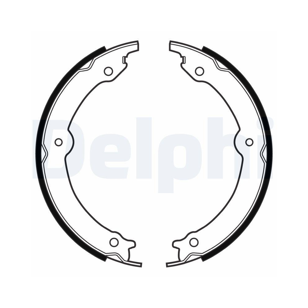 DELPHI LS2152 Bremsbackensatz f&uuml;r TOYOTA LEXUS TOYOTA (FAW), Hinterachse