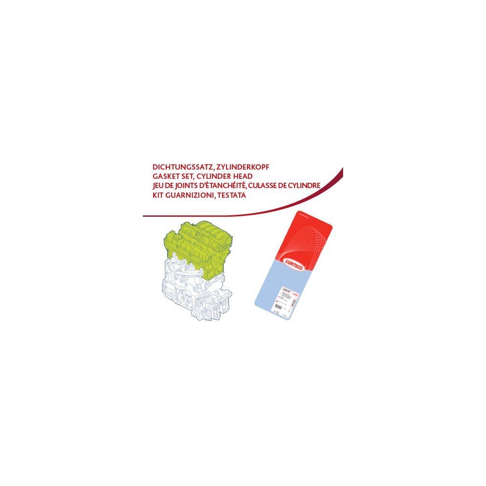 Dichtungssatz, Zylinderkopf CORTECO 83403707 f&uuml;r