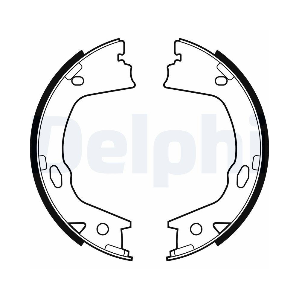 Bremsbackensatz, Feststellbremse DELPHI LS2153 für SSANGYONG HYUNDAI KIA