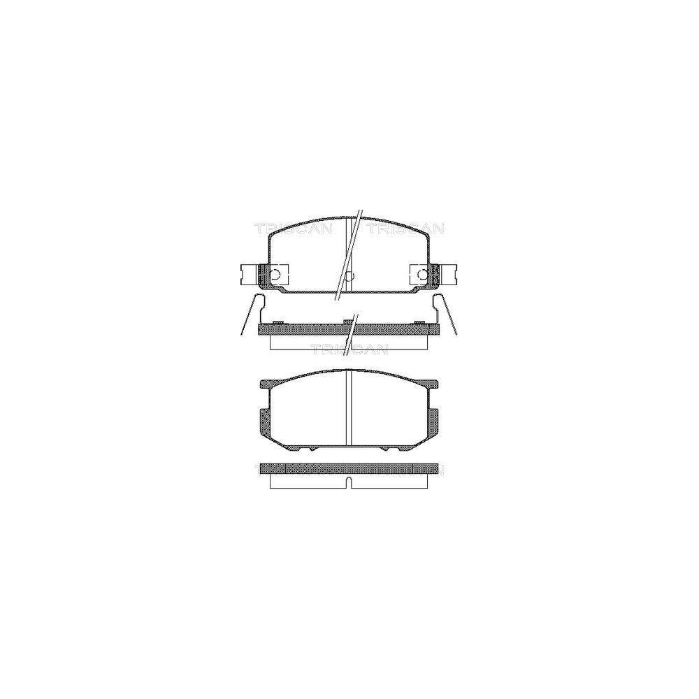 Bremsbelagsatz, Scheibenbremse TRISCAN 8110 68059 f&uuml;r SUBARU, Vorderachse