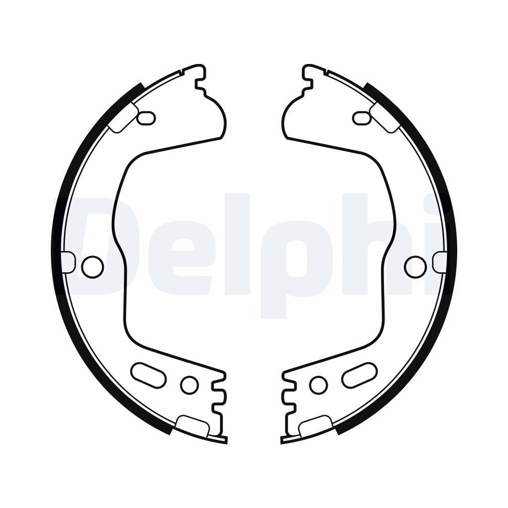 DELPHI LS2155 Bremsbackensatz, Feststellbremse f&uuml;r KIA, Hinterachse