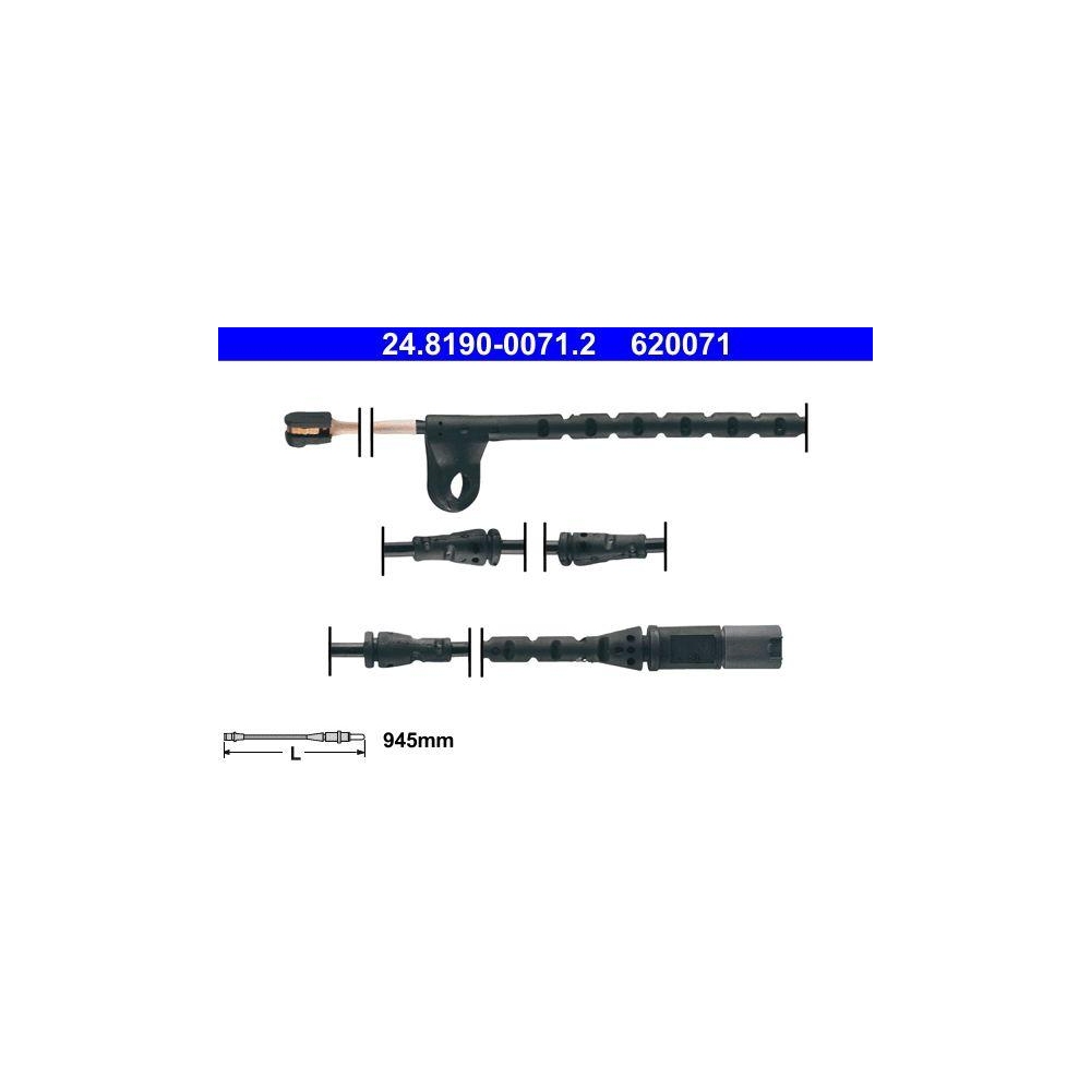 Warnkontakt, Bremsbelagverschlei&szlig; ATE 24.8190-0071.2 f&uuml;r BMW, Vorderachse links