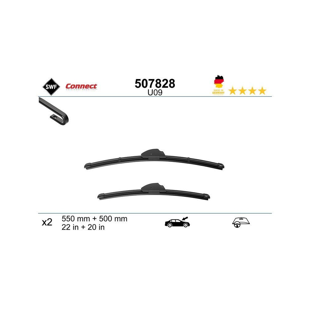 Wischblatt SWF 507828 CONNECT MADE IN GERMANY für, vorne