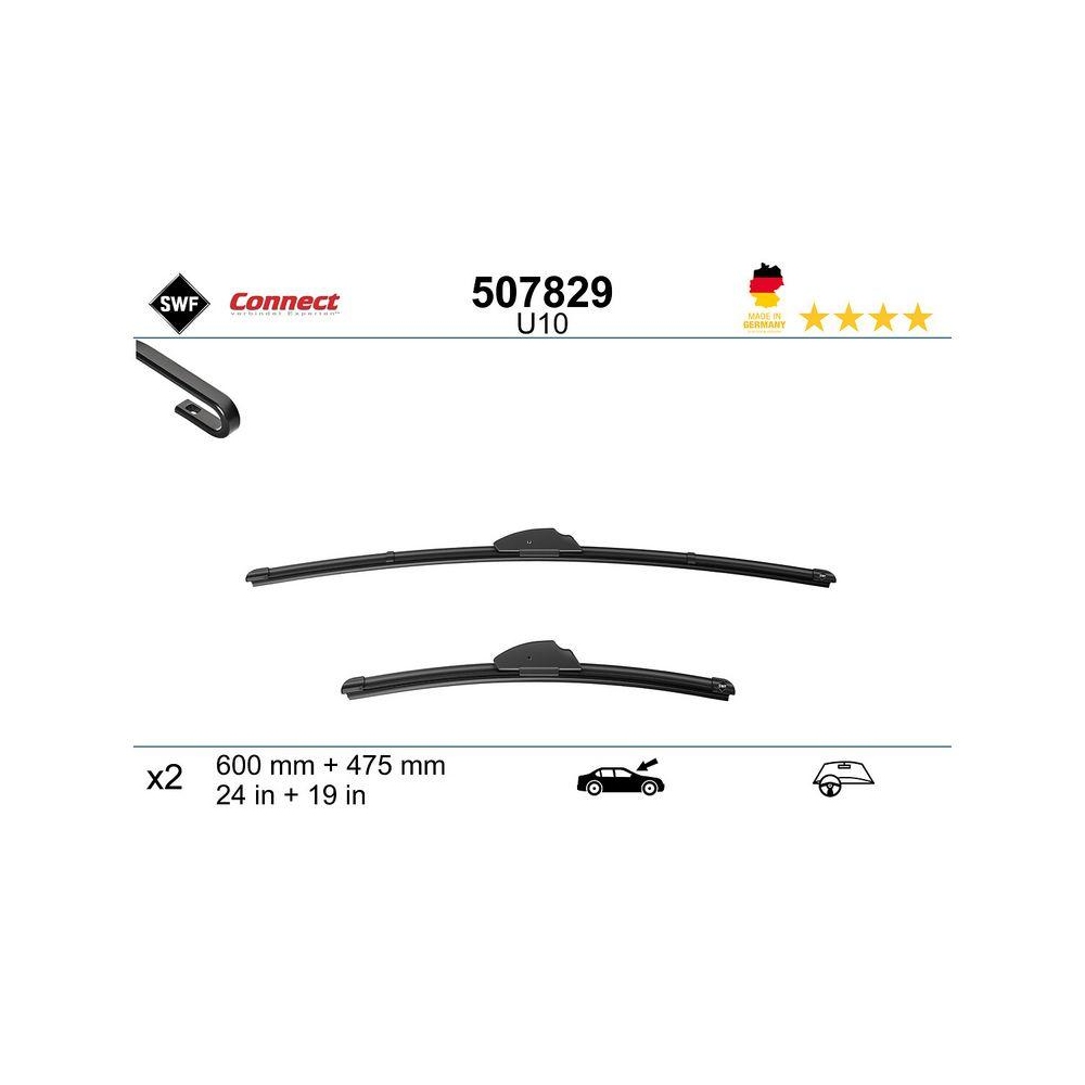 Wischblatt SWF 507829 CONNECT MADE IN GERMANY für, vorne