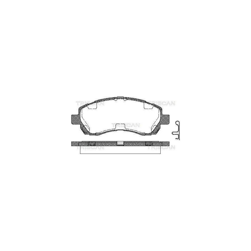 Bremsbelagsatz, Scheibenbremse TRISCAN 8110 68172 f&uuml;r SUBARU, Vorderachse