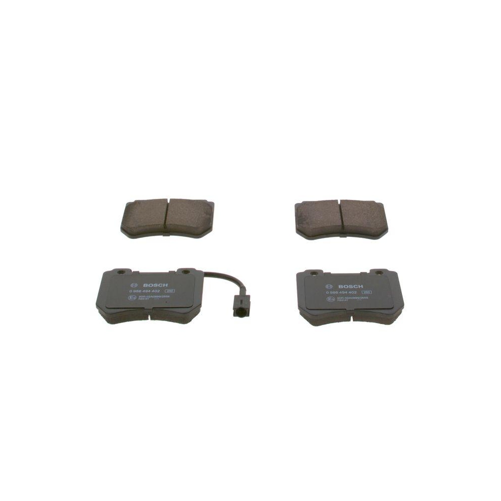Bremsbelagsatz, Scheibenbremse BOSCH 0 986 494 402 f&uuml;r ALFA ROMEO FIAT LANCIA