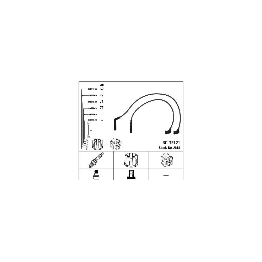 Z&uuml;ndleitungssatz NGK 2818 f&uuml;r TOYOTA LEXUS