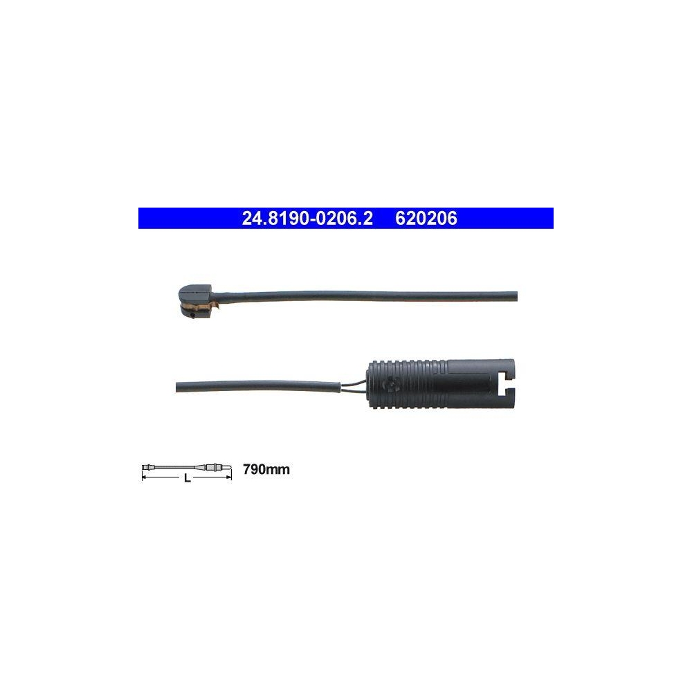 Warnkontakt, Bremsbelagverschlei&szlig; ATE 24.8190-0206.2 f&uuml;r BMW, Hinterachse