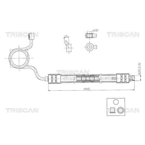 TRISCAN 8516 29084 Hydraulikschlauch, Lenkung f&uuml;r AUDI