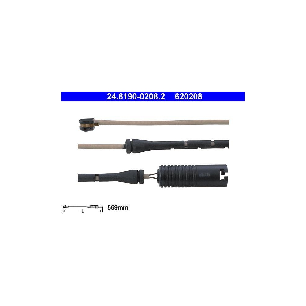 Warnkontakt, Bremsbelagverschlei&szlig; ATE 24.8190-0208.2 f&uuml;r BMW, Vorderachse