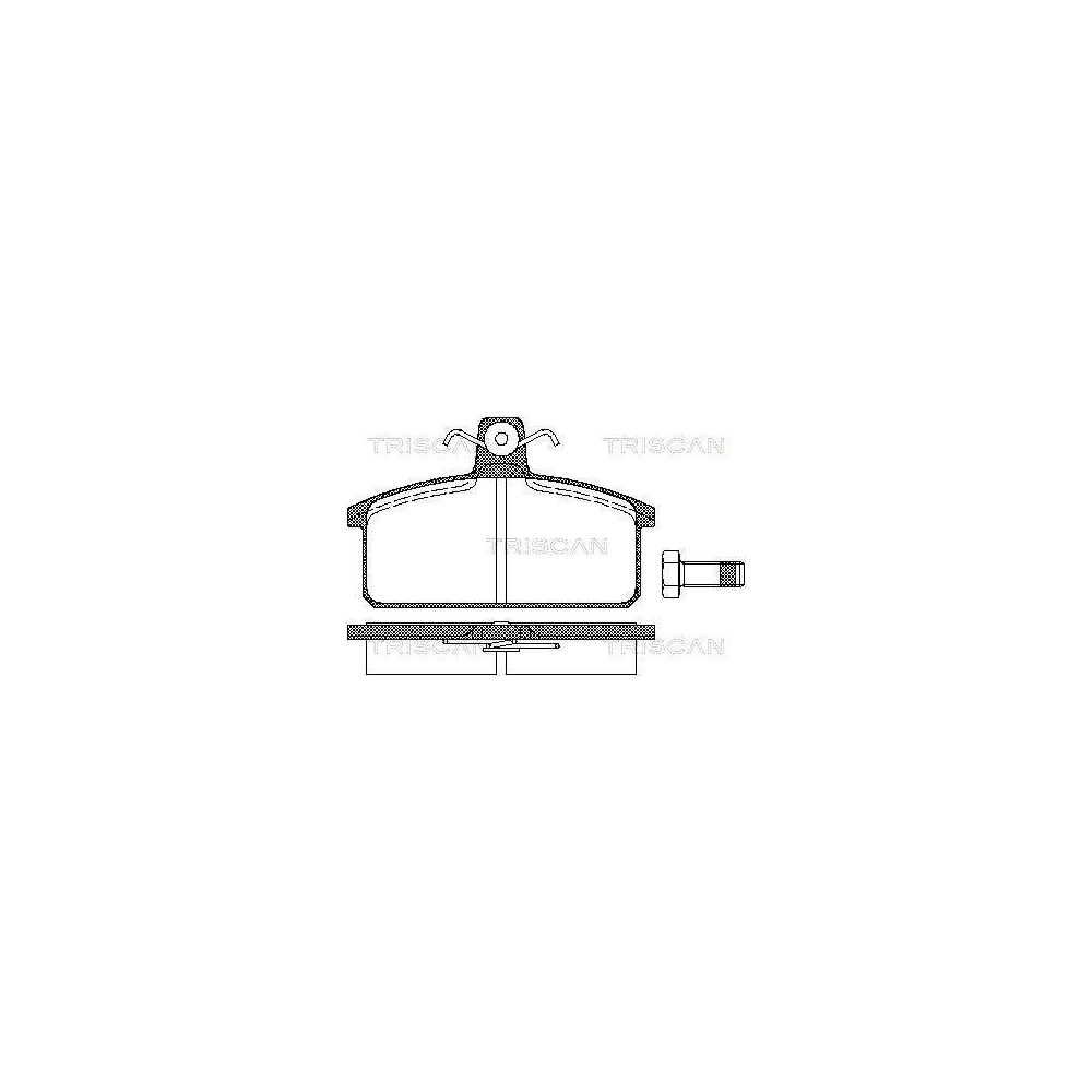 Bremsbelagsatz, Scheibenbremse TRISCAN 8110 15811 f&uuml;r ALFA ROMEO FIAT LANCIA