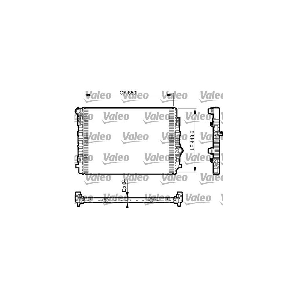 Kühler, Motorkühlung VALEO 735549 für AUDI SEAT SKODA VW
