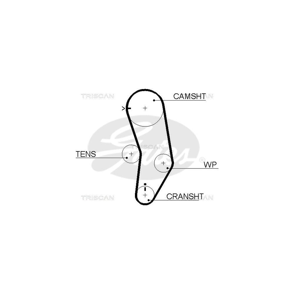 Zahnriemen TRISCAN 8645 5445xs f&uuml;r MITSUBISHI DANA