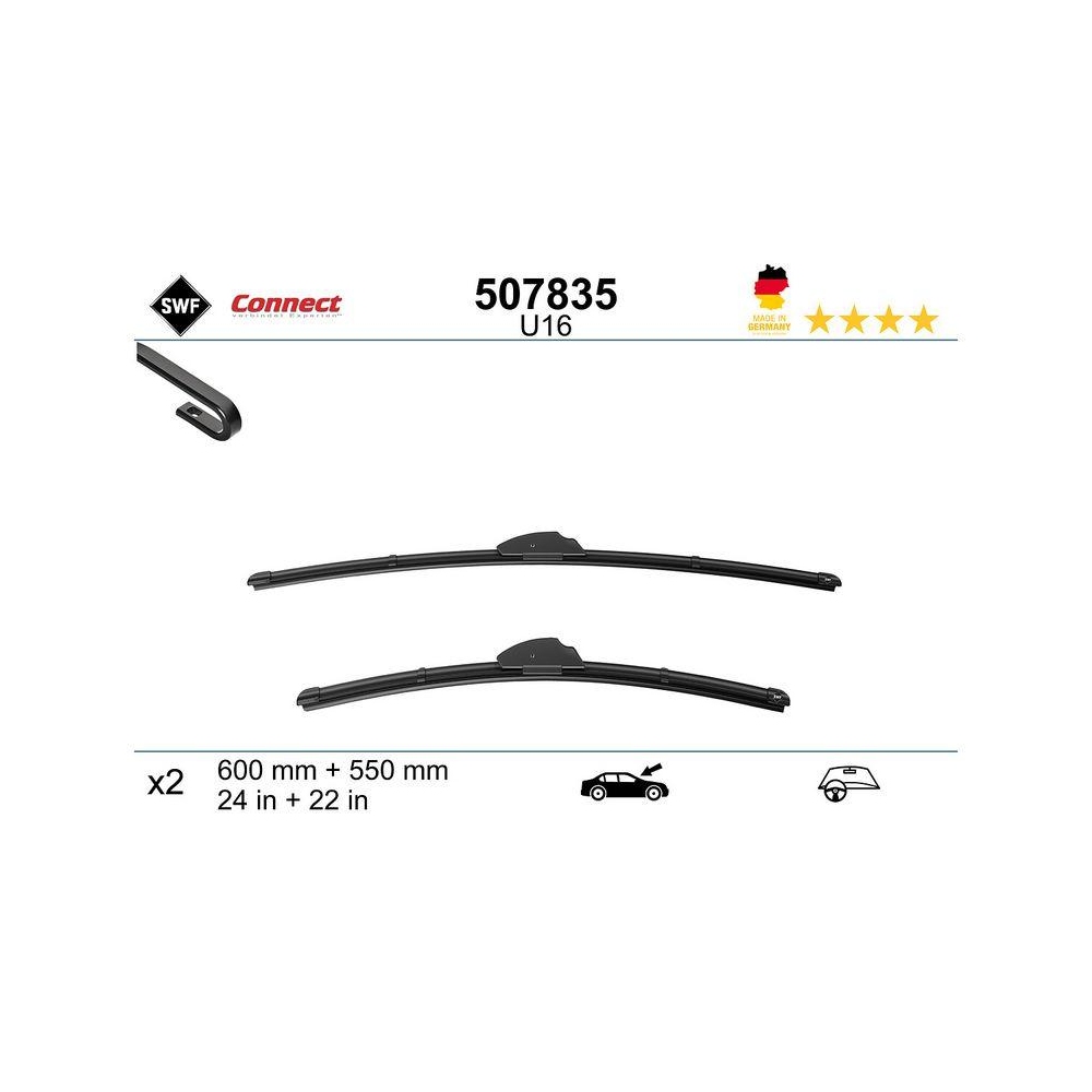 Wischblatt SWF 507835 CONNECT MADE IN GERMANY für, vorne