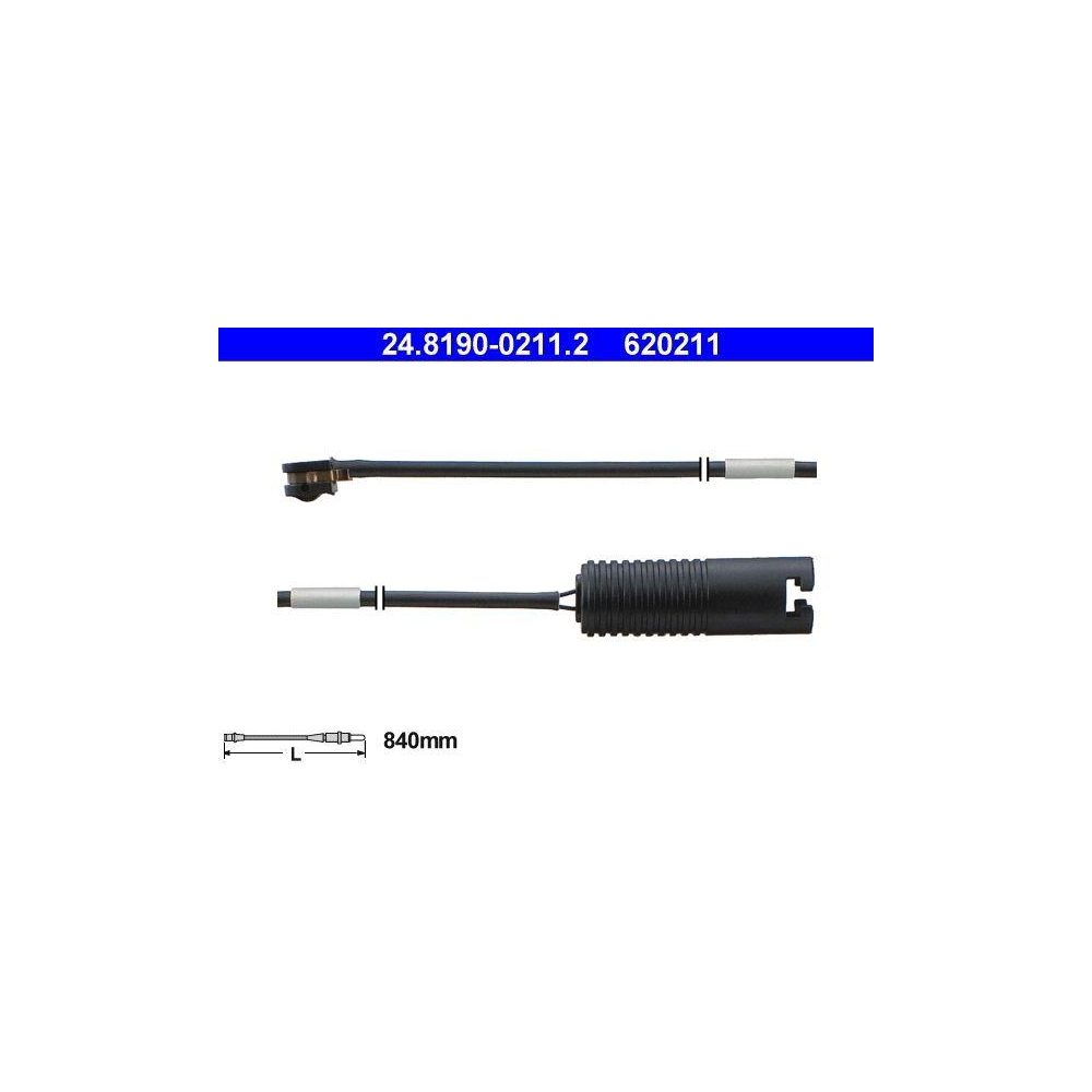 Warnkontakt, Bremsbelagverschlei&szlig; ATE 24.8190-0211.2 f&uuml;r BMW, Hinterachse