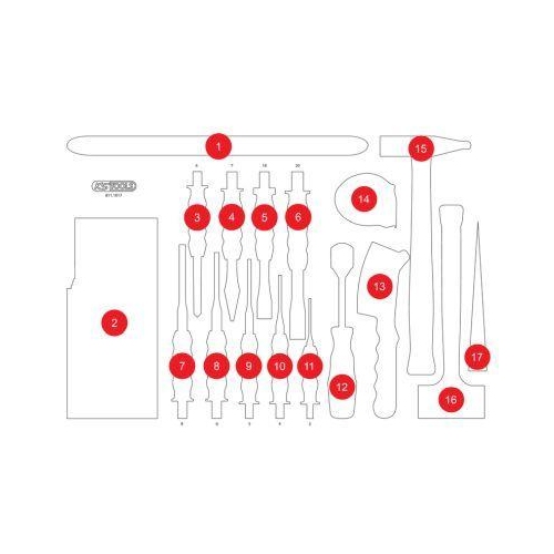 KS TOOLS Schaumstoffeinlage, Sortimentskasten 811.1017-97