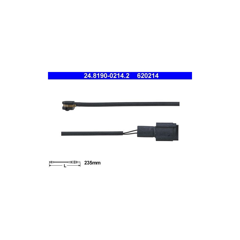 Warnkontakt, Bremsbelagverschlei&szlig; ATE 24.8190-0214.2 f&uuml;r BMW, Hinterachse