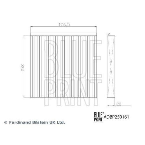 BLUE PRINT ADBP250161 Filter, Innenraumluft f&uuml;r CHERY