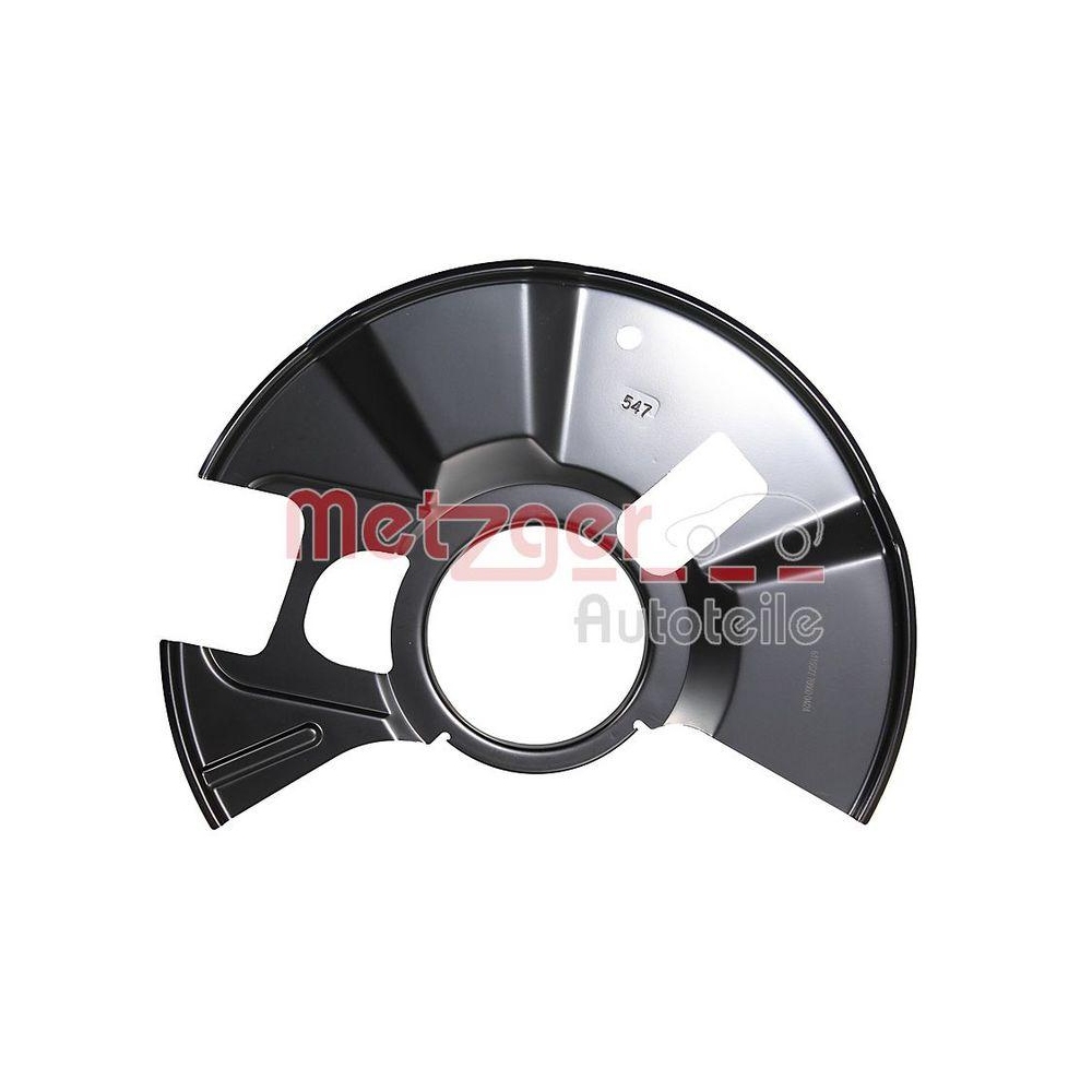 Spritzblech, Bremsscheibe METZGER 6115577 f&uuml;r MAZDA, Vorderachse links