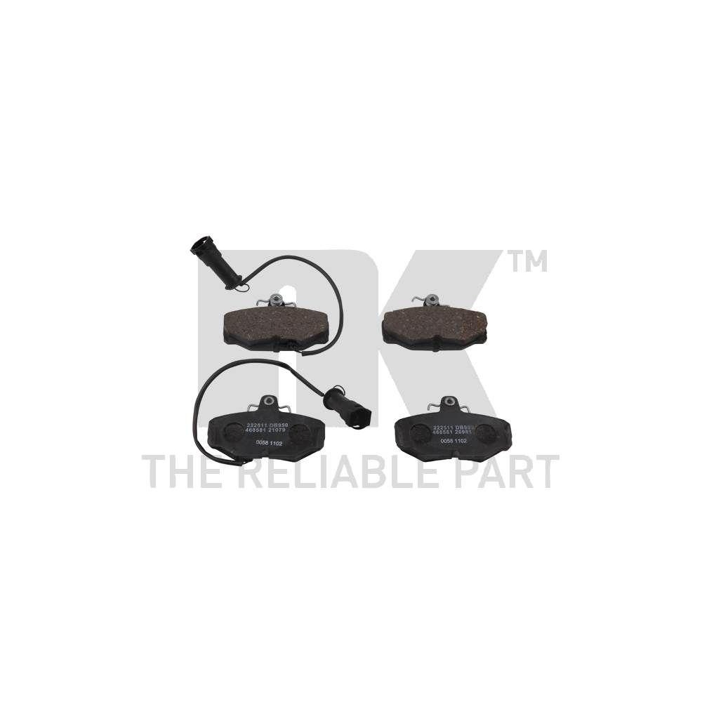 Bremsbelagsatz, Scheibenbremse NK 222511 f&uuml;r FORD, Hinterachse